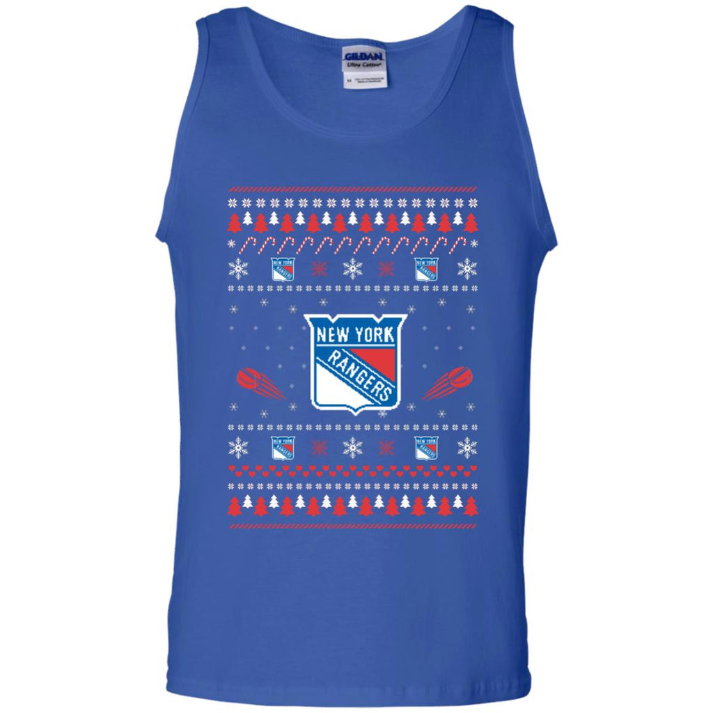 New York Rangers Stitch Knitting Style T Shirt