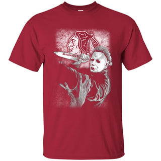 Michael Jason Myers Friday The 13th Chicago Blackhawks Halloween T Shirts - Best Funny Store