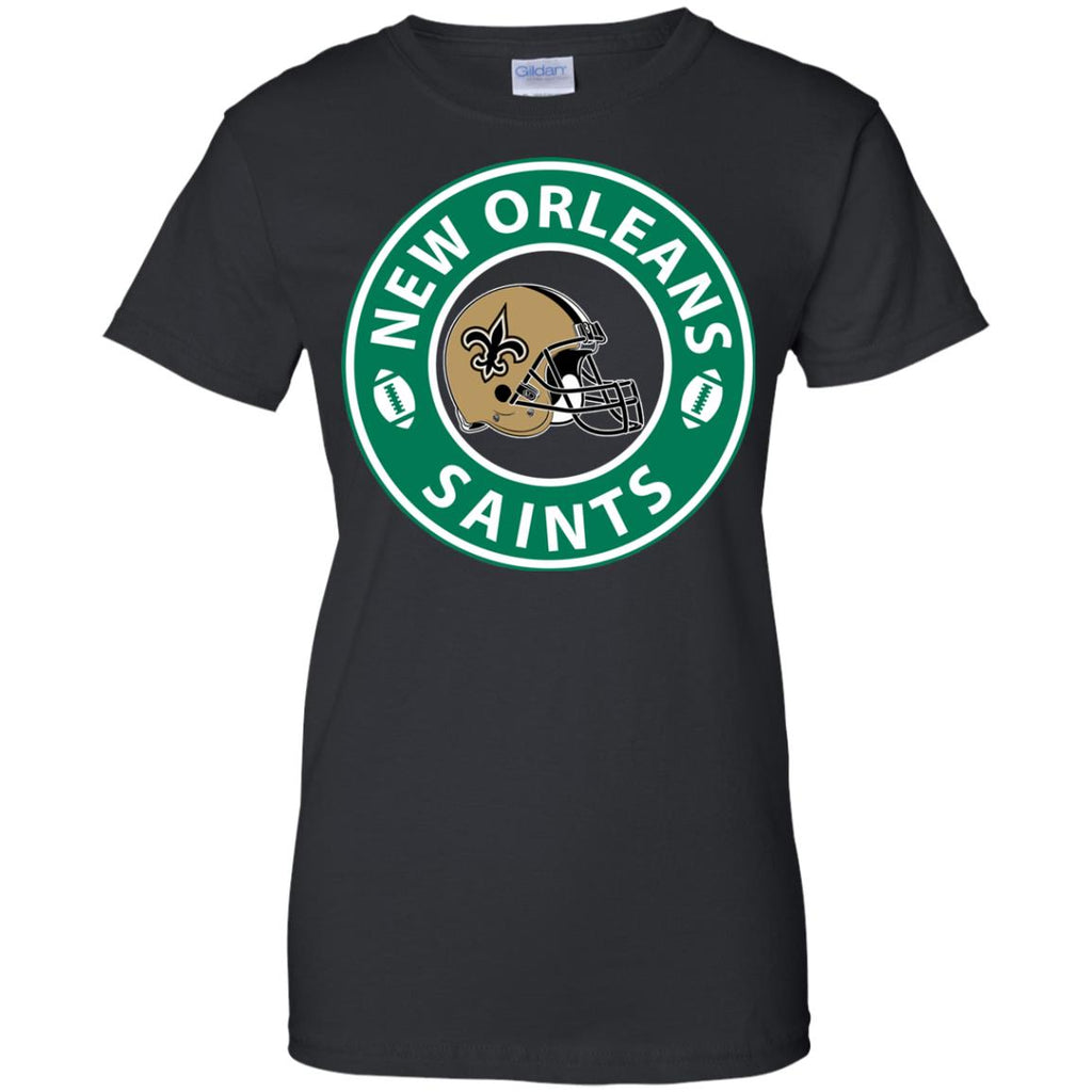 Starbucks Coffee New Orleans Saints T Shirts