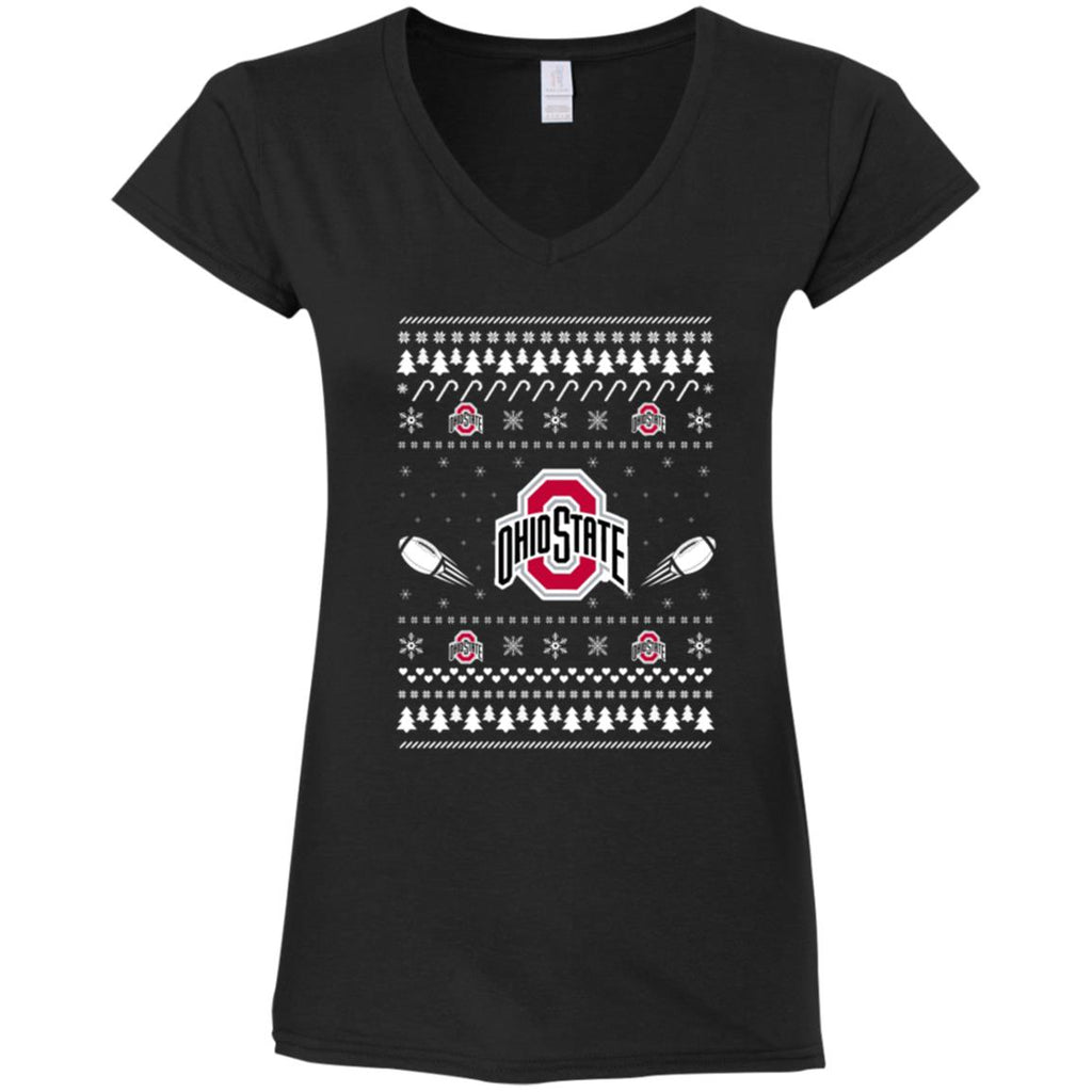 Ohio State Buckeyes Stitch Knitting Style Ugly T Shirts