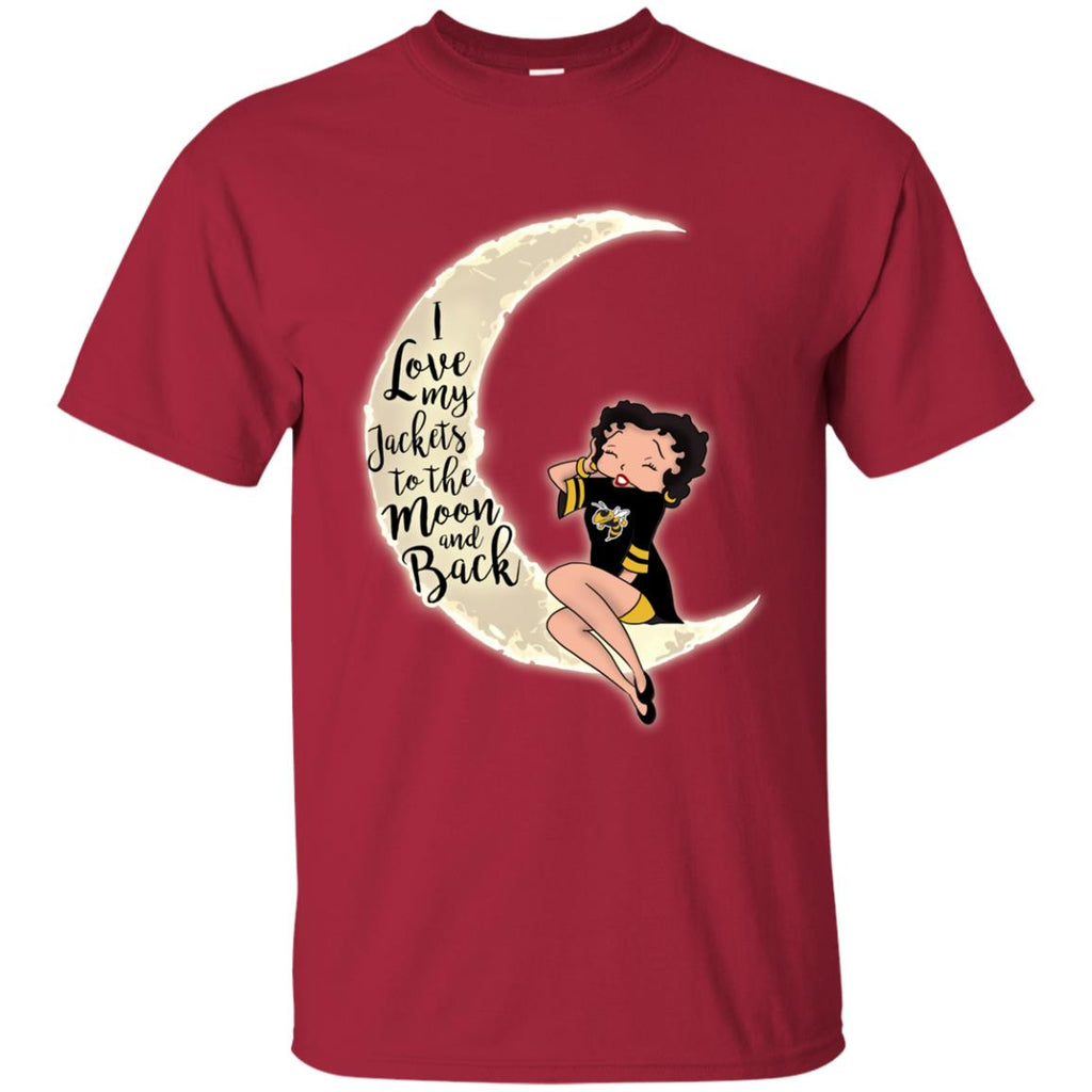 BB I Love My Georgia Tech Yellow Jackets To The Moon And Back T Shirt