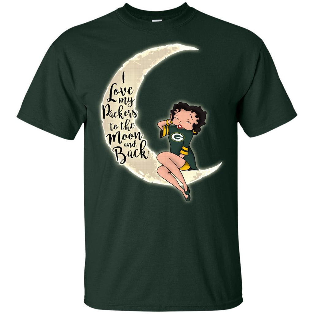 BB I Love My Green Bay Packers To The Moon And Back T Shirt - Best Funny Store