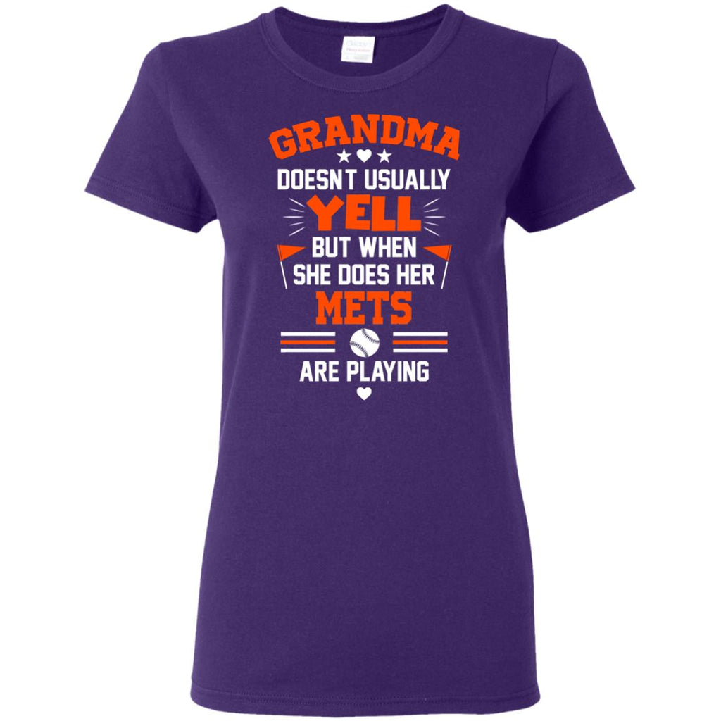 Grandma Doesn't Usually Yell New York Mets T Shirts