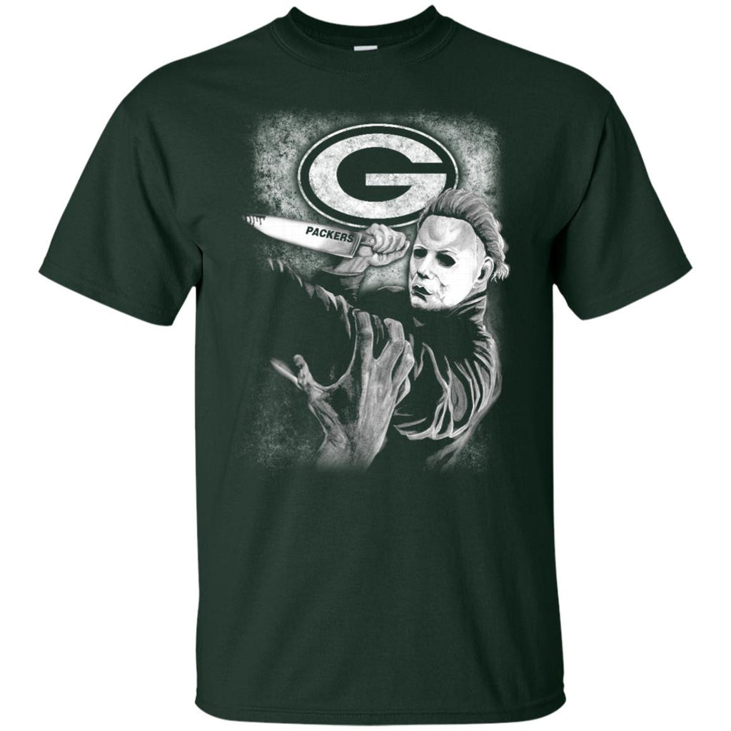 Michael Jason Myers Friday The 13th Green Bay Packers Halloween T Shirts - Best Funny Store
