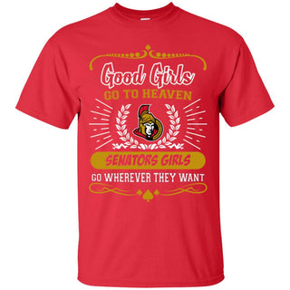 Good Girls Go To Heaven Ottawa Senators Girls T Shirts
