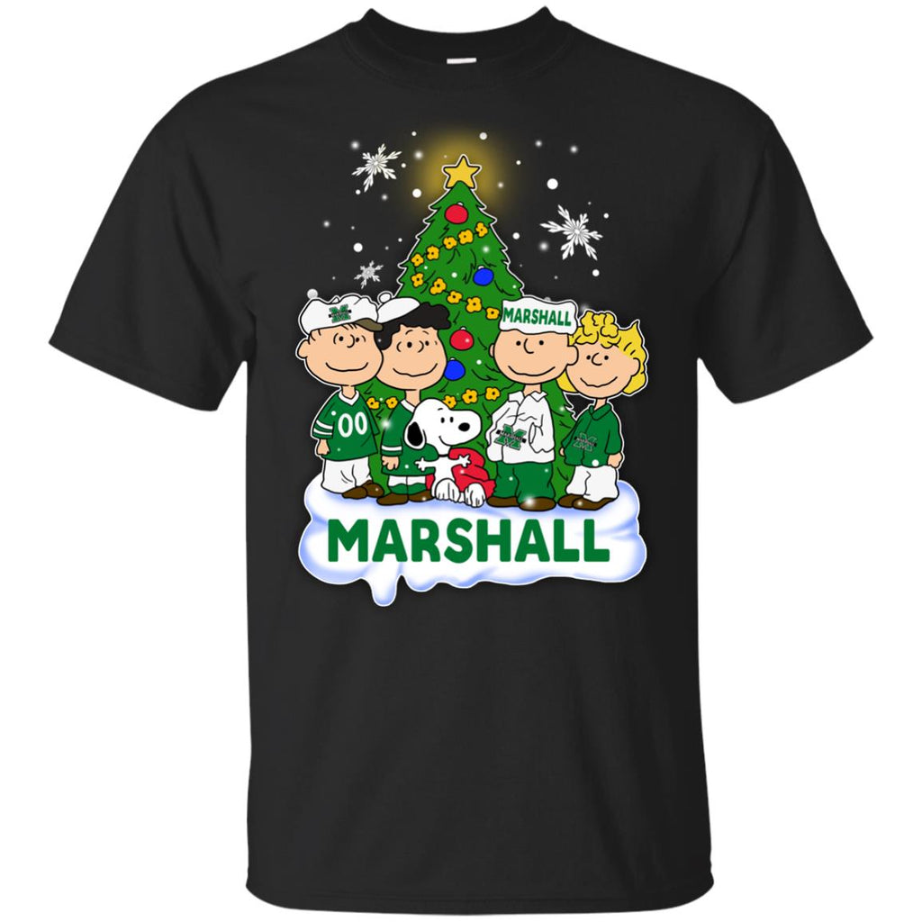 Snoopy The Peanuts Marshall Thundering Herd Christmas T Shirts