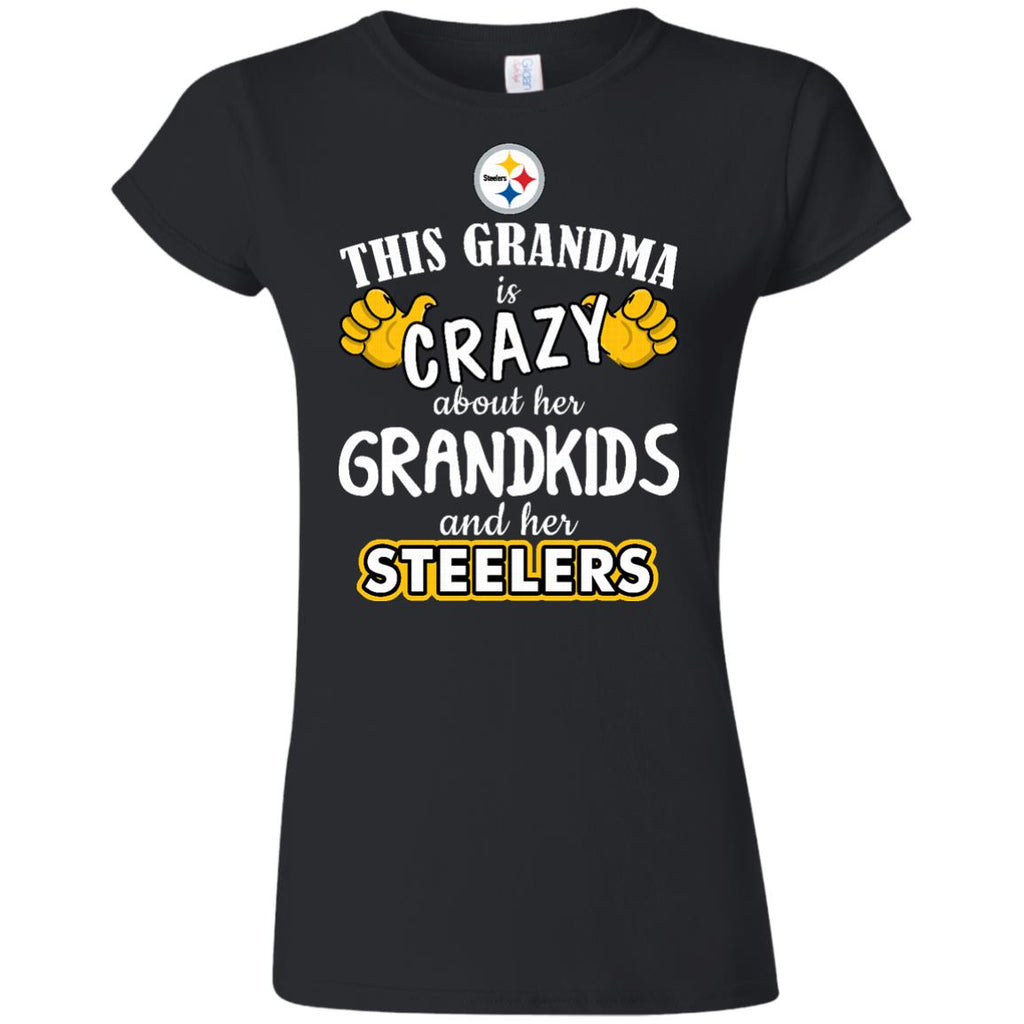 This Grandma Is Crazy About Her Grandkids And Her P.Steelers T Shirts