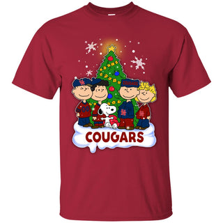 Snoopy The Peanuts Houston Cougars Christmas T Shirts
