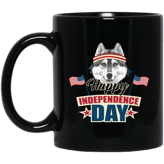 Husky - Happy Independence Day Mugs Ver 2
