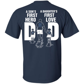 Son Is First Hero And Daughter Is First Love Detroit Tigers Dad T Shirt
