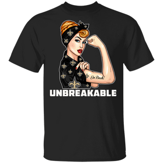 Beautiful Girl Unbreakable Go New Orleans Saints T Shirt