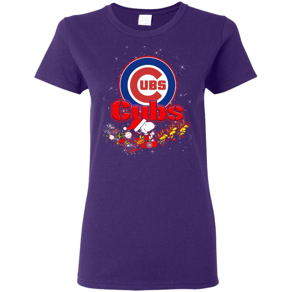 Snoopy Christmas Chicago Cubs T Shirts