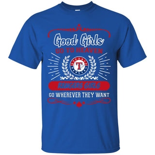 Good Girls Go To Heaven Texas Rangers Girls T Shirts