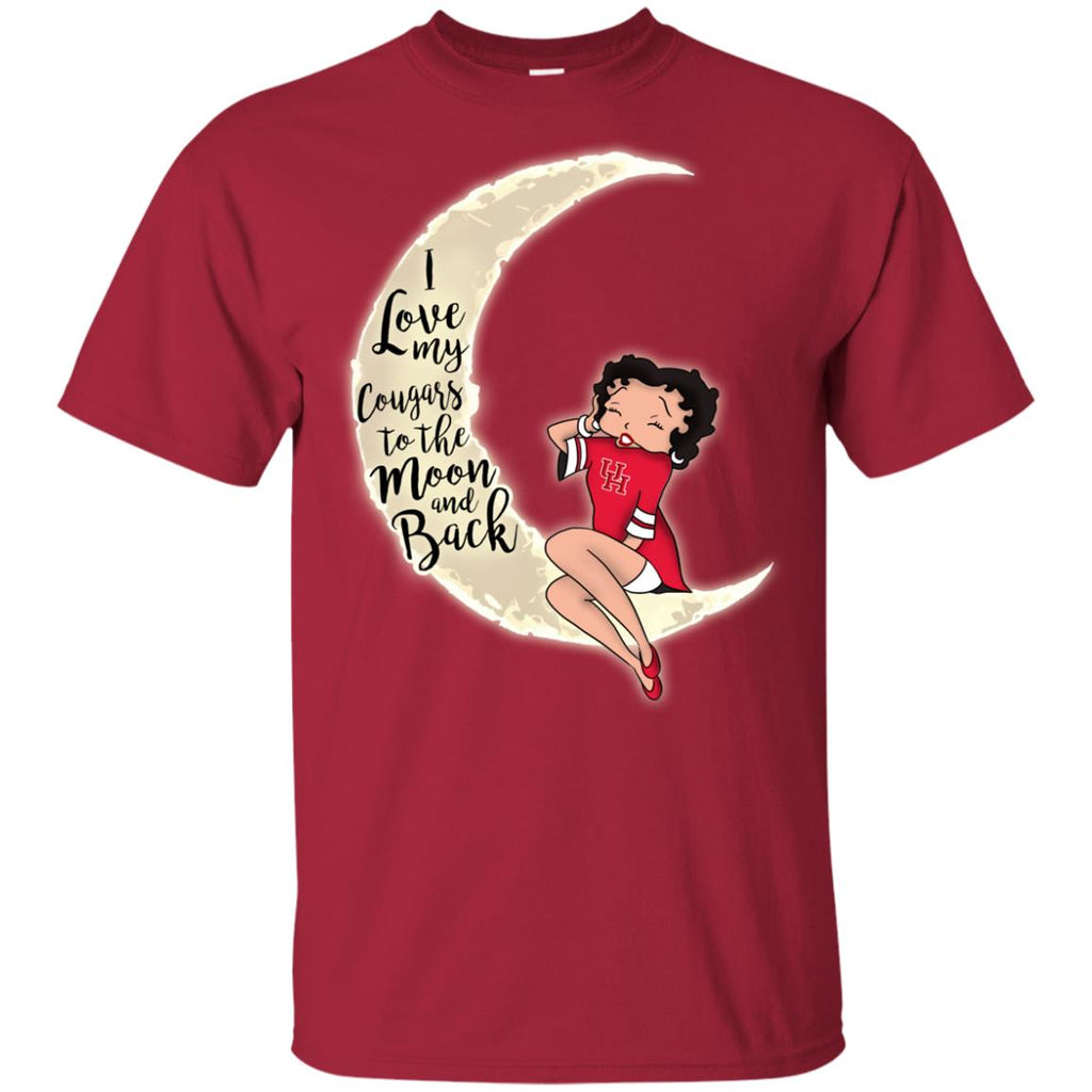 BB I Love My Houston Cougars To The Moon And Back T Shirt