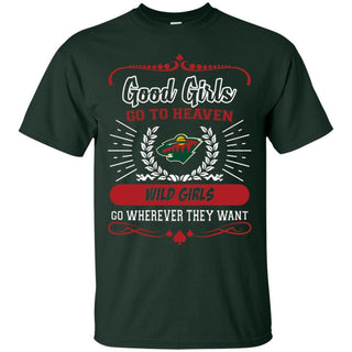 Good Girls Go To Heaven Minnesota Wild Girls T Shirts