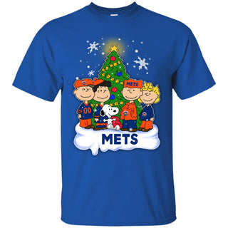 Snoopy The Peanuts New York Mets Christmas T Shirts