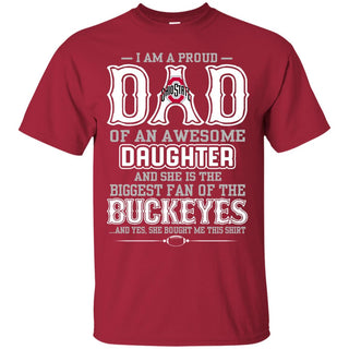 Proud Of Dad Of An Awesome Daughter Ohio State Buckeyes T Shirts