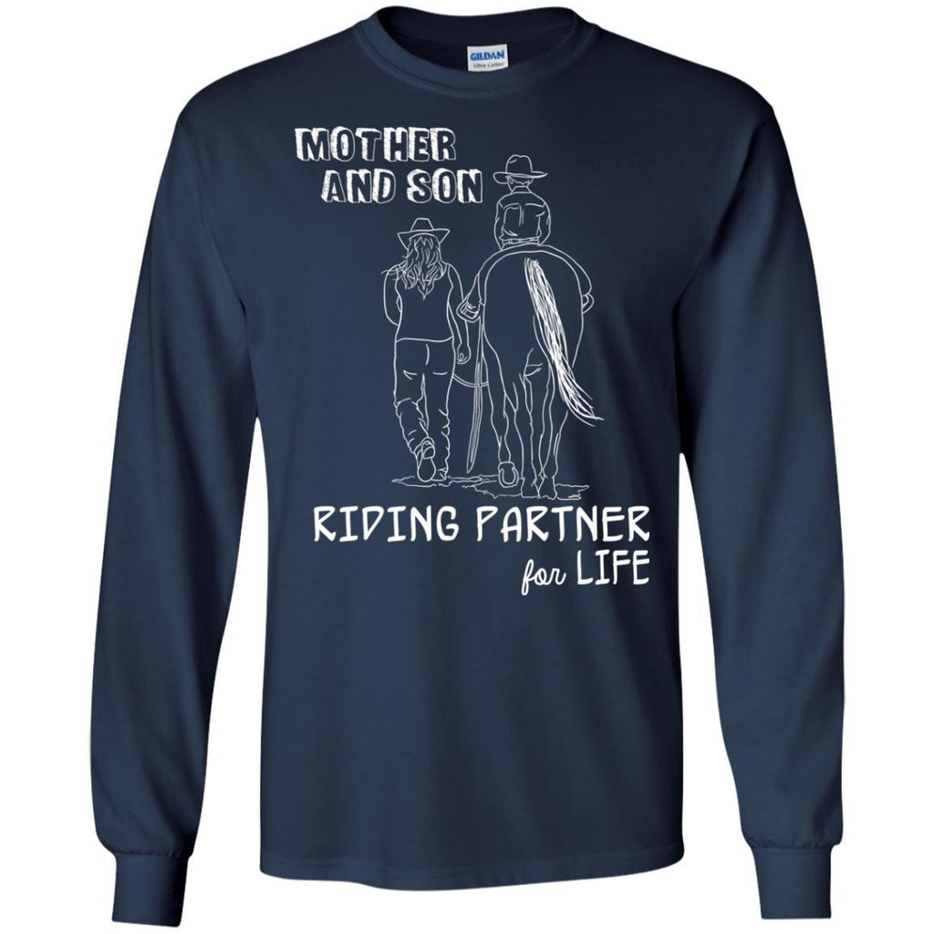 Mother And Son - Riding Partner For Life Horse Tshirt For Equestrian Gift