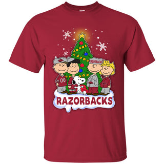 Snoopy The Peanuts Arkansas Razorbacks Christmas T Shirts