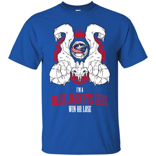 Columbus Blue Jackets Girl Win Or Lose T Shirts