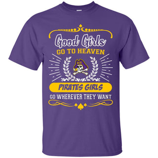 Good Girls Go To Heaven East Carolina Pirates Girls T Shirts