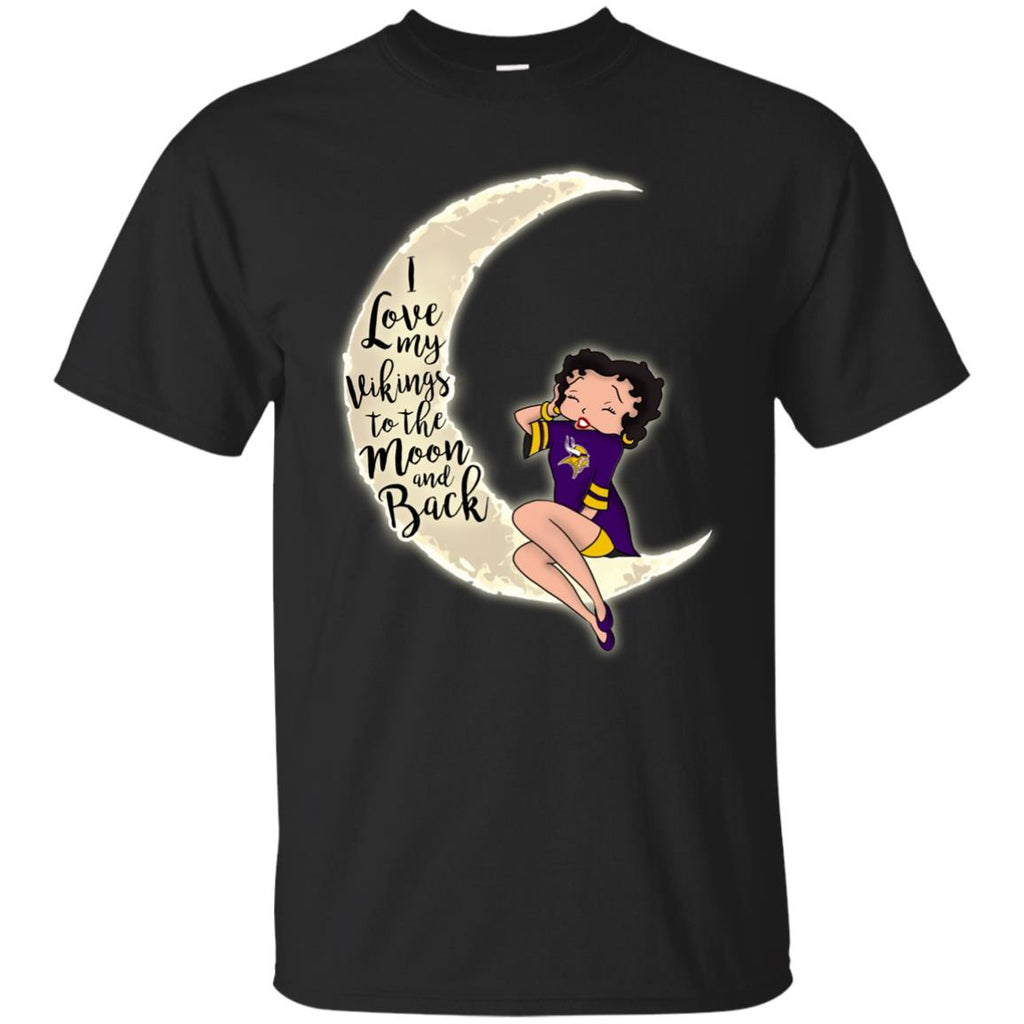 BB I Love My Minnesota Vikings To The Moon And Back T Shirt