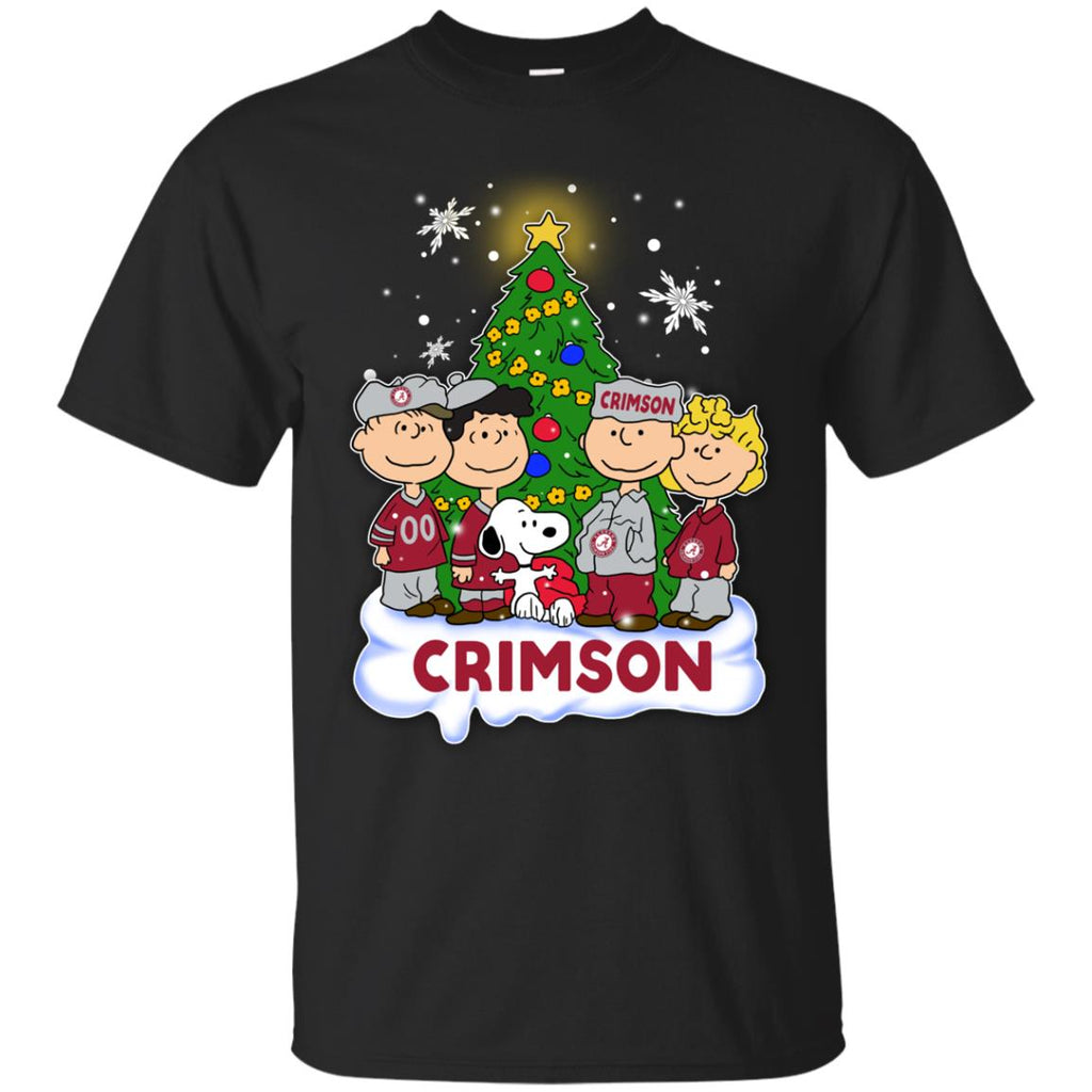 Snoopy The Peanuts Alabama Crimson Tide Christmas T Shirts