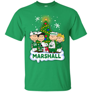 Snoopy The Peanuts Marshall Thundering Herd Christmas T Shirts
