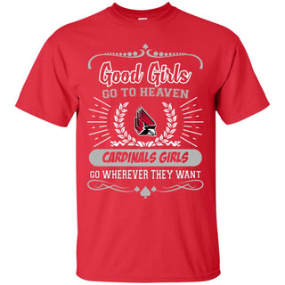 Good Girls Go To Heaven Ball State Cardinals Girls T Shirts