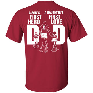 Son Is First Hero And Daughter Is First Love Alabama Crimson Tide Dad T Shirt