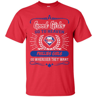 Good Girls Go To Heaven Philadelphia Phillies Girls T Shirts