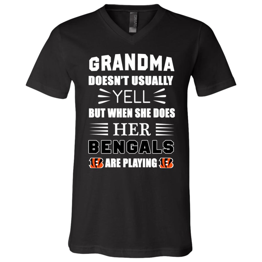 Grandma Doesn't Usually Yell Cincinnati Bengals T Shirts