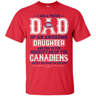 Proud Of Dad Of An Awesome Daughter Montreal Canadiens T Shirts