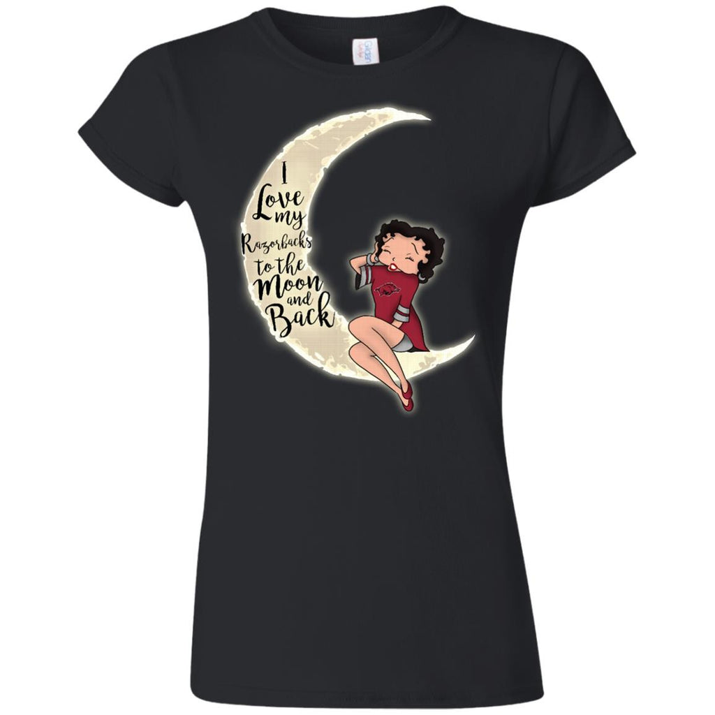 BB I Love My Arkansas Razorbacks To The Moon And Back T Shirt - Best Funny Store