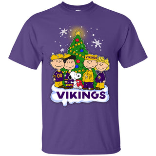 Snoopy The Peanuts Minnesota Vikings Christmas T Shirts