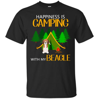 Happiness Is Camping With My Beagle T Shirts