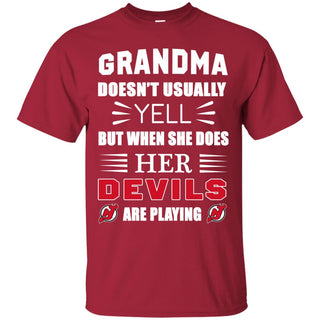 Grandma Doesn't Usually Yell New Jersey Devils T Shirts