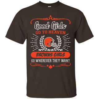 Good Girls Go To Heaven Cleveland Browns Girls T Shirts