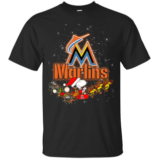 Snoopy Christmas Miami Marlins T Shirts