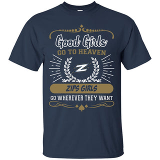 Good Girls Go To Heaven Akron Zips Girls T Shirts