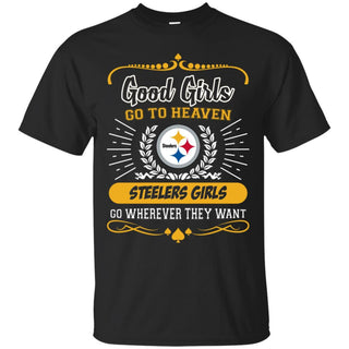 Good Girls Go To Heaven Pittsburgh Steelers Girls T Shirts