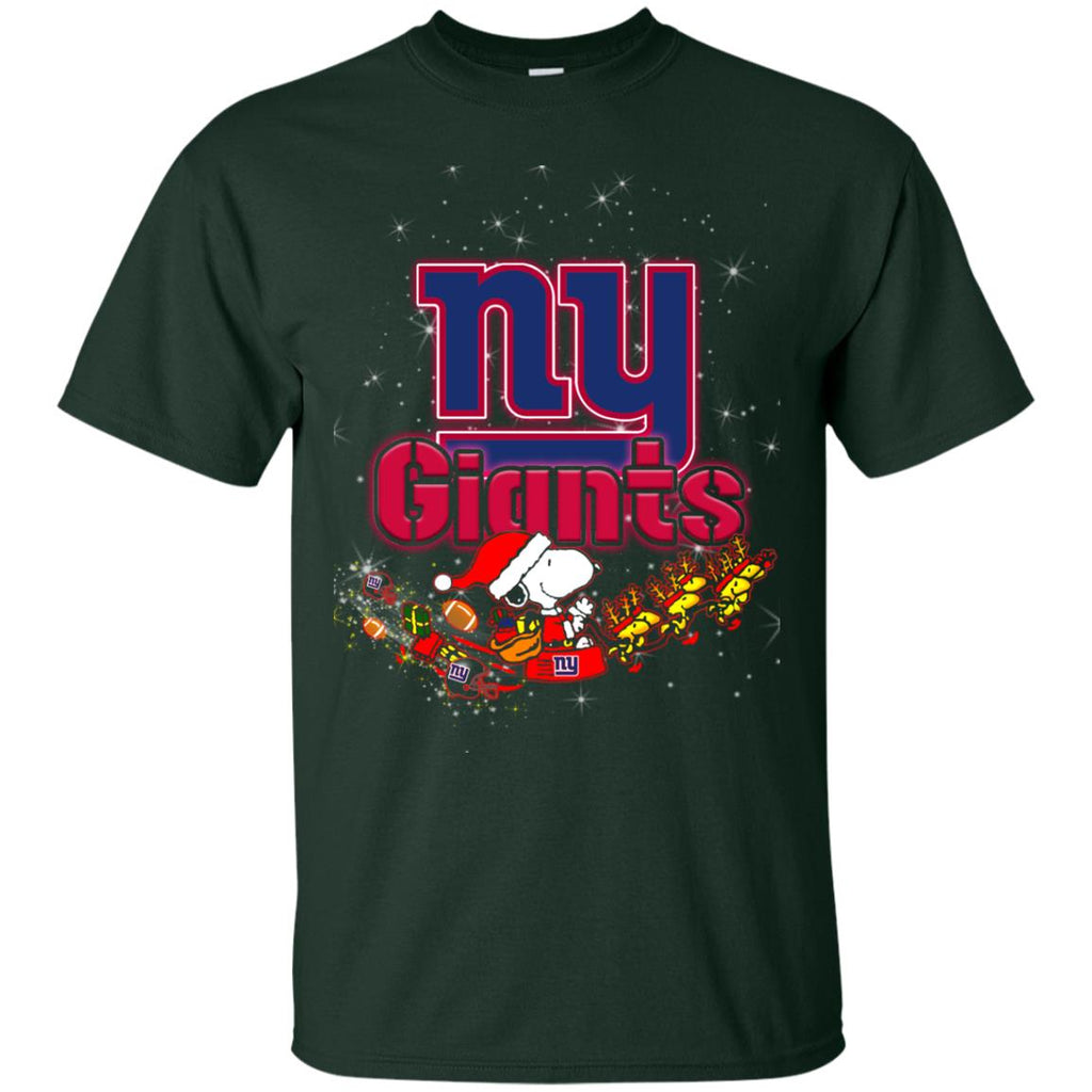 Snoopy Christmas New York Giants T Shirts