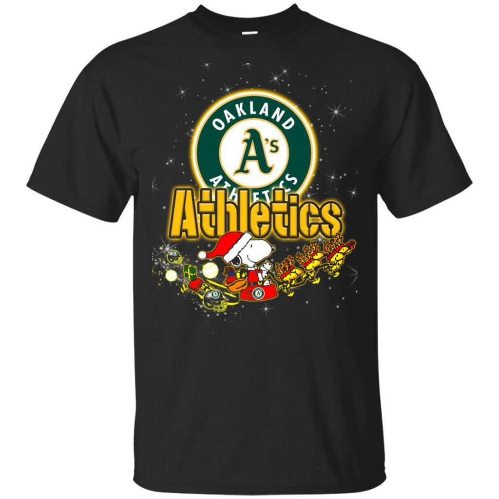 Snoopy Christmas Oakland Athletics T Shirts