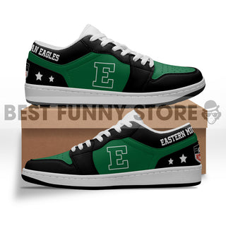 Gorgeous Simple Logo Eastern Michigan Eagles Low Jordan Shoes