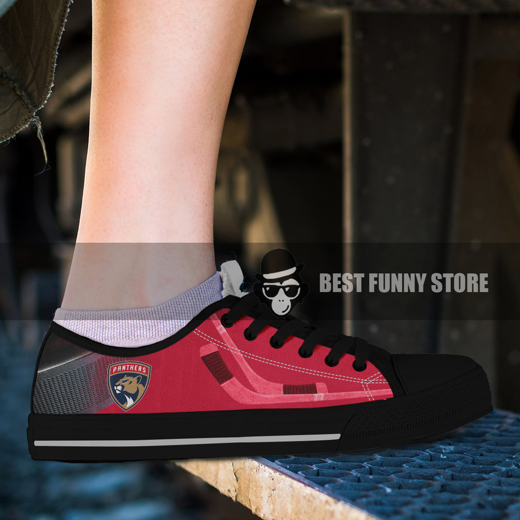 Artistic Scratch Of Florida Panthers Low Top Shoes