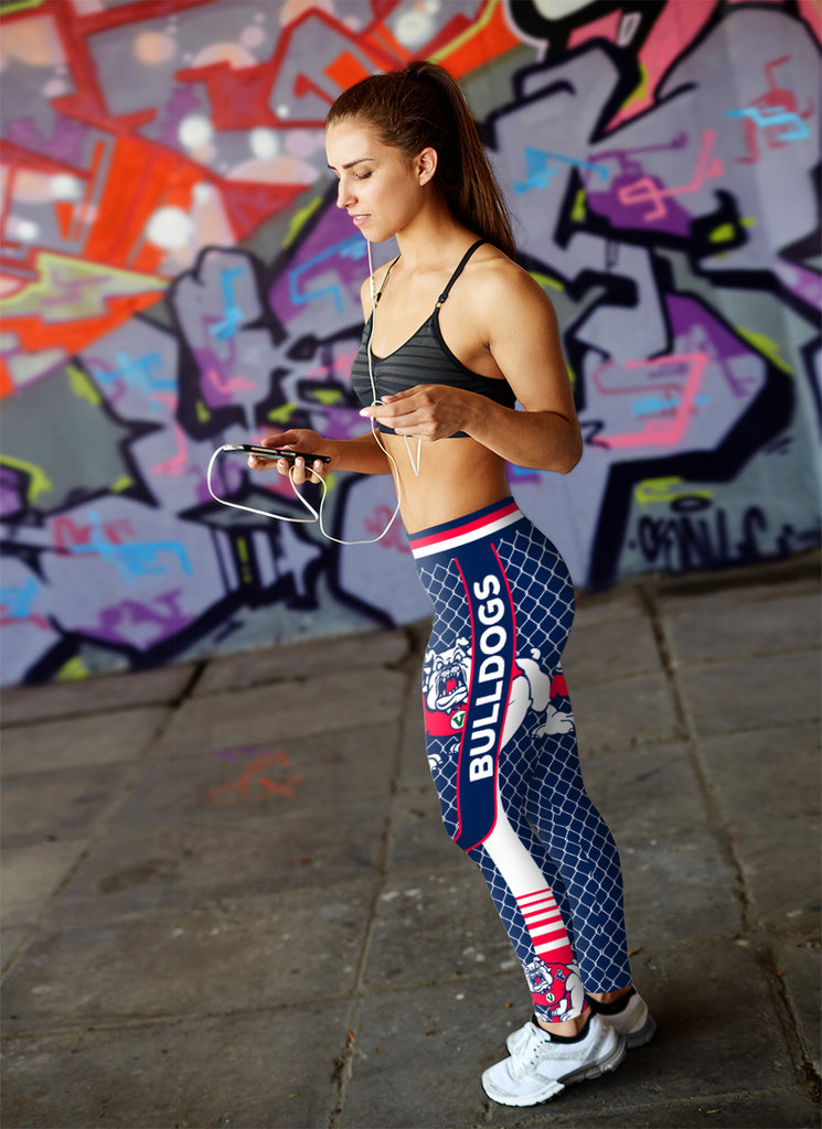 Single Small Line Circle Stylish Fashion Fresno State Bulldogs Leggings
