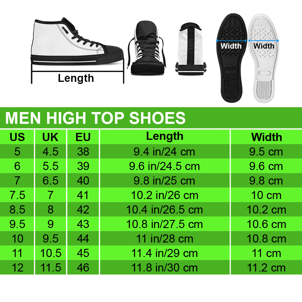 Straight Line With Deep Circle Colorado Avalanche High Top Shoes