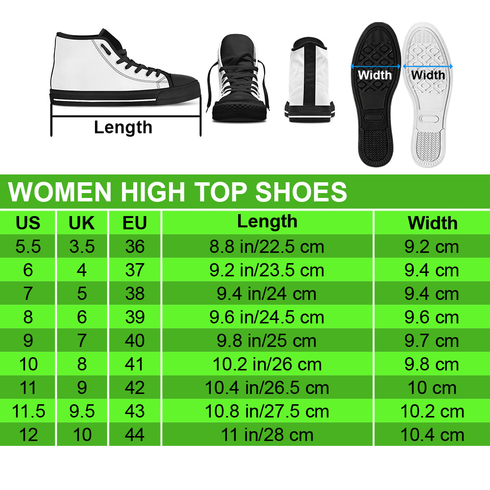Straight Line With Deep Circle Tampa Bay Lightning High Top Shoes