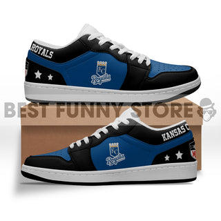 Gorgeous Simple Logo Kansas City Royals Low Jordan Shoes