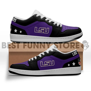 Gorgeous Simple Logo LSU Tigers Low Jordan Shoes